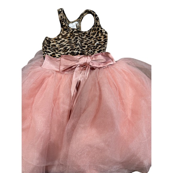 Girls Cheetah Print Tutu Dress‎ Party Special Occasion - Picture 1 of 1